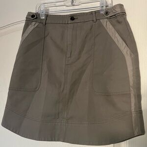 Club Monaco Utility Cargo Mini Skirt Women’s Small Neutral Safari Chic Old Money